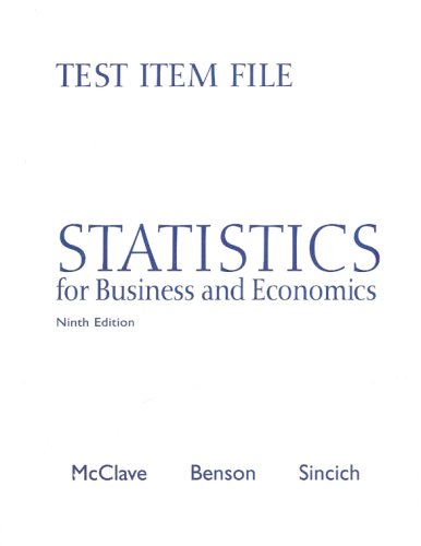 9780130466464: Title: Test Item File Statistics for Business and Economi