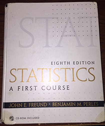 9780130466532: Statistics: A First Course: United States Edition