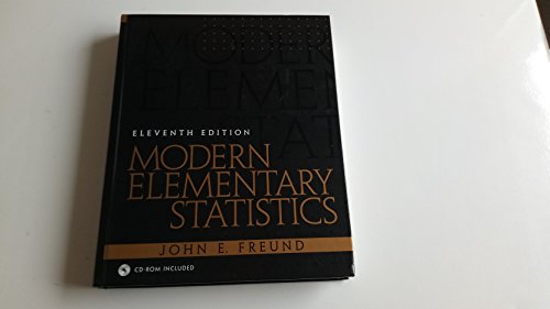9780130467171: Modern Elementary Statistics: United States Edition