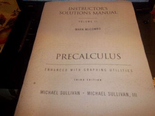 Beispielbild fr Precalculus Instructor's Solutions Manual (Volume 2) zum Verkauf von ThriftBooks-Atlanta