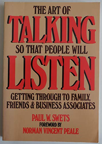 9780130478375: Title: ART OF TALKING SO THAT PEOPLE WILL LISTEN