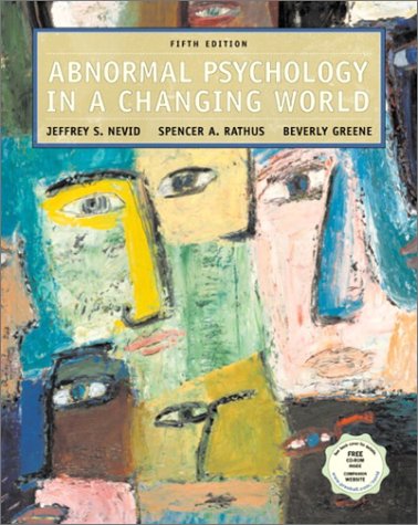 Imagen de archivo de Abnormal Psychology in a Changing World [With CDROM] a la venta por ThriftBooks-Dallas