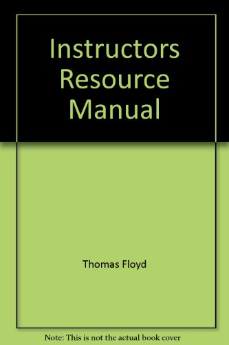 Instructors Resource Manual (9780130486813) by Thomas Floyd