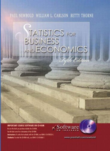 Beispielbild fr Statistics for Business and Economics and Student CD-ROM (International Edition) zum Verkauf von Brit Books