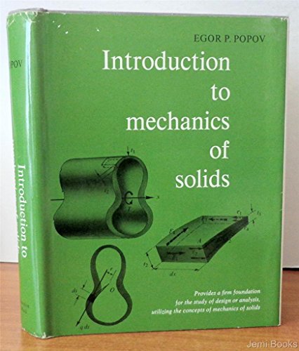 Imagen de archivo de Introduction to Mechanics of Solids. a la venta por HPB-Red