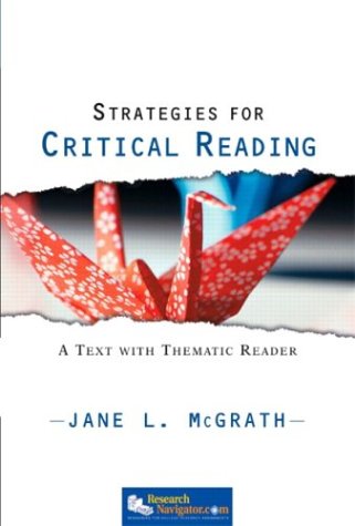 Imagen de archivo de Strategies for Critical Reading: A Text with Thematic Reader (McGrath Developmental Reading) a la venta por The Book Spot