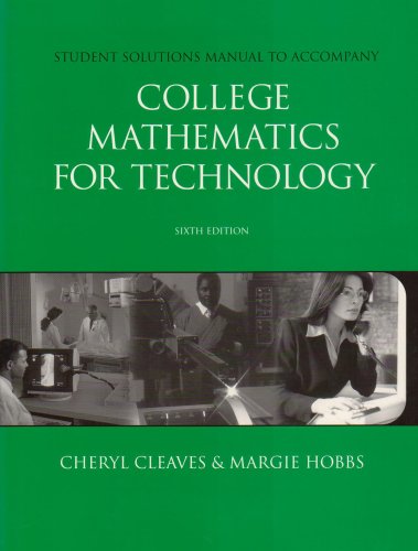 Imagen de archivo de Student Solutions Manual to Accompany College Mathematics for Technology, 6th a la venta por a2zbooks