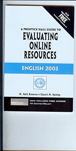 Stock image for A Prentice Hall Guide to Evaluating Online Resources- English 2003 for sale by a2zbooks