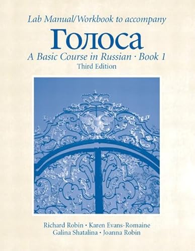 Imagen de archivo de Lab Manual/Workbook to accompany Golosa: Basic Course in Russian Book 1 (Russian Edition) a la venta por SecondSale