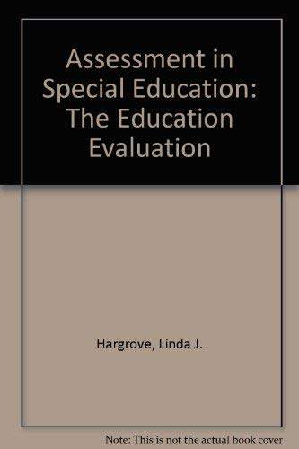 9780130497260: Assessment in Special Education: The Education Evaluation
