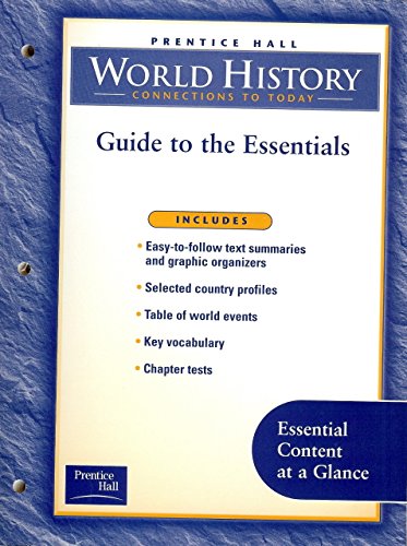 Stock image for WORLD HISTORY:CONNECTIONS TO TODAY THIRD EDITION GUIDE TO ESSENTIALS SE ENGLISH 2001C for sale by Wonder Book