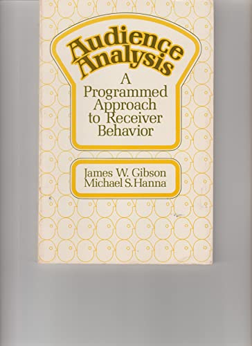 Imagen de archivo de Audience analysis: A programmed approach to receiver behavior (Prentice-Hall speech communication series) a la venta por Prompt Shipping/ Quality Books