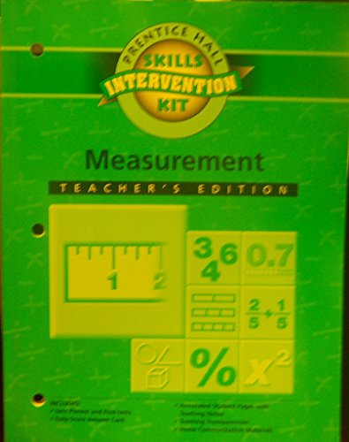 9780130518460: Measurement Intervention Unit Workbook Teacher's Edition: Part of Math Skills Intervention Kit