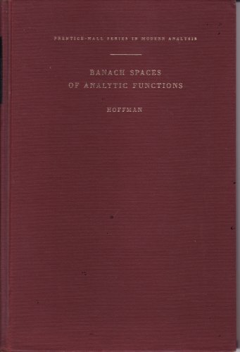 Stock image for Banach Spaces of Analytic Functions for sale by Zubal-Books, Since 1961