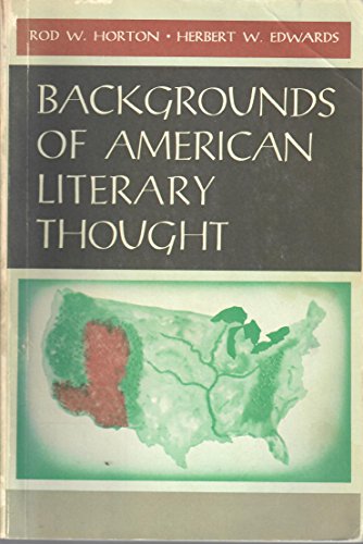 9780130562913: Backgrounds of American Literary Thought