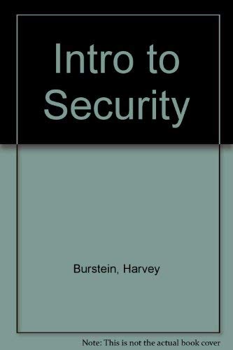 Stock image for Introduction to Security for sale by Better World Books