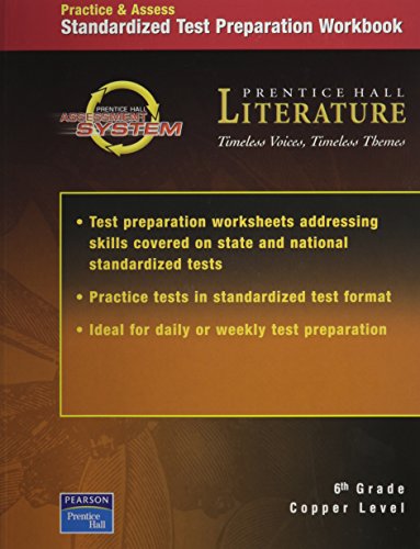 Imagen de archivo de PRENTICE HALL LITERATURE TIMELESS VOICES TIMELESS THEMES 7TH EDITION TEST PREPARATION WORKBOOK GRADE 6 2002C a la venta por HPB-Red