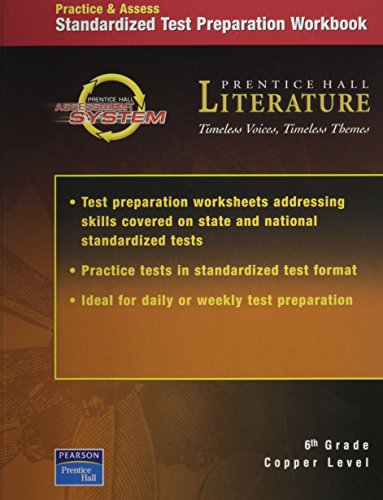 Stock image for PRENTICE HALL LITERATURE TIMELESS VOICES TIMELESS THEMES 7TH EDITION TEST PREPARATION WORKBOOK GRADE 6 2002C for sale by HPB-Red