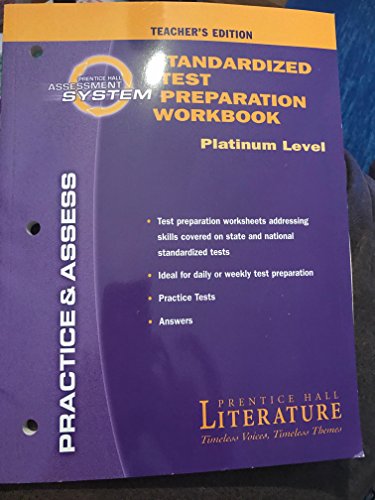 9780130589712: Teacher's Edition Prentice Hall Literature Timeless Voices Timeless Themes Practice and Assess Standardized Test Preparation Workbook platinum Level