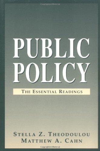 Imagen de archivo de Public Policy: The Essential Readings a la venta por ThriftBooks-Atlanta