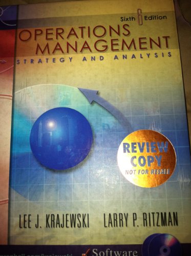 Stock image for Operations Management: Strategy and Analysis, 6th for sale by a2zbooks