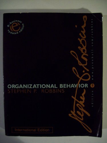 9780130617217: Organizational Behavior-E-Business Updated Edition: International Edition