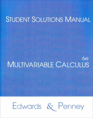 9780130620231: Student Solutions Manual for Multivariable Calculus