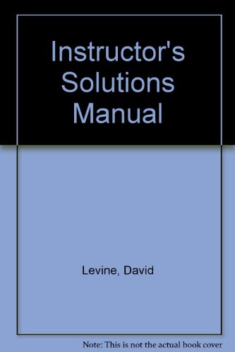 Imagen de archivo de Instructor's Solutions Manual a la venta por Books Puddle