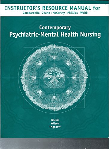 Beispielbild fr Intructor's Resource Manual for Contemporary Psychiatric-mental Health Nursing zum Verkauf von HPB-Red