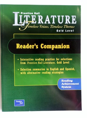 Imagen de archivo de PRENTICE HALL LITERATURE TIMELESS VOICES TIMELESS THEMES 7TH EDITION READER'S COMPANION GRADE 9 2002C a la venta por Wonder Book