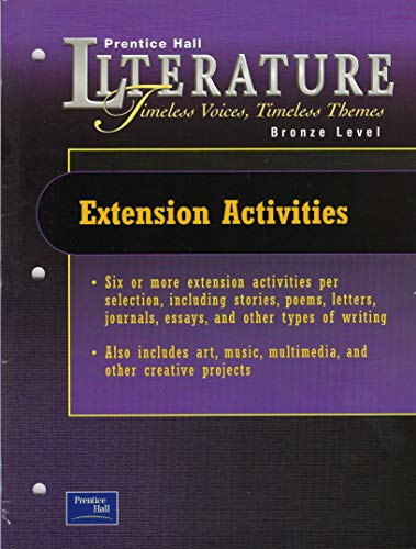 Stock image for Prentice Hall Literature Bronze Level Extension Activities. (Paperback) for sale by Irish Booksellers