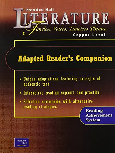 Stock image for Timeless Voices, Timeless Themes: Adapted Reader's Companion, Copper Edition (Prentice Hall Literature) for sale by Iridium_Books