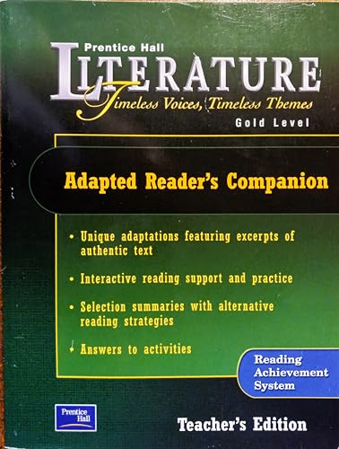 Stock image for Adapted Readers Companion: Gold (Prentice Hall Literature Timeless Voices Timeless Themes) for sale by SecondSale