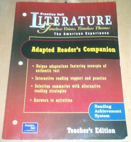 Stock image for Adapted Readers Companion: Ruby the American Experience (Prentice Hall Literature Timeless Voices Timeless Themes) for sale by Allied Book Company Inc.