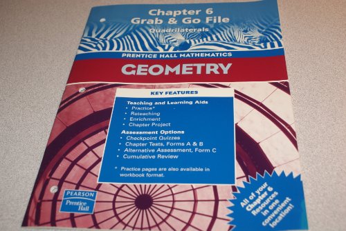 9780130638304: Geometry, Chapter 6 Grab & Go File: Quadrilaterals (Prentice Hall Mathematics)