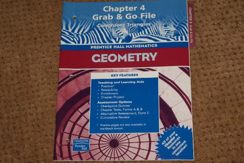 Imagen de archivo de Prentice Hall Mathematics Geometry: grab & go file Chapter 4 Congruent Triangles 2005 a la venta por BooksRun