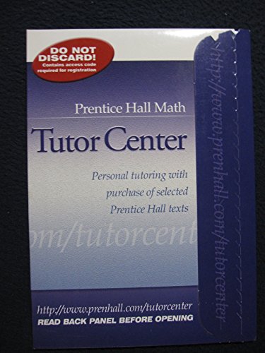 Stock image for Prentice Hall Math Tutor Center for sale by BookHolders