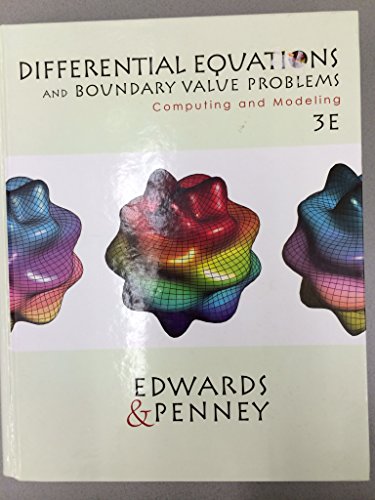 Beispielbild fr Differential Equations and Boundary Valve Problems: Computing and Modeling zum Verkauf von SecondSale