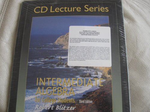 Imagen de archivo de Intermediate Algebra - CD Lecture Series a la venta por BookHolders