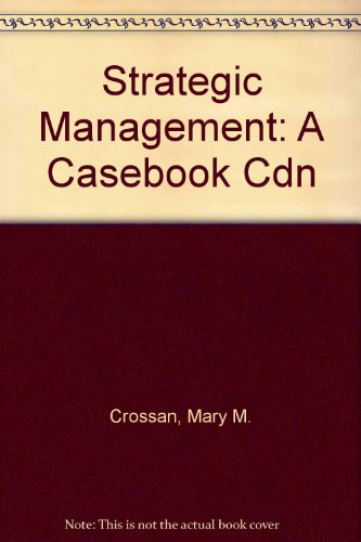 Stock image for Strategic Management: A Casebook Cdn for sale by HPB-Red