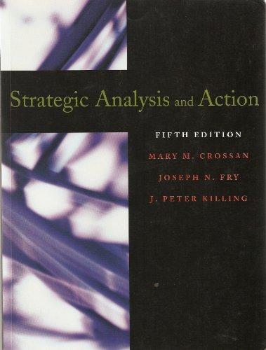 Imagen de archivo de Strategic Analysis and Action a la venta por Better World Books