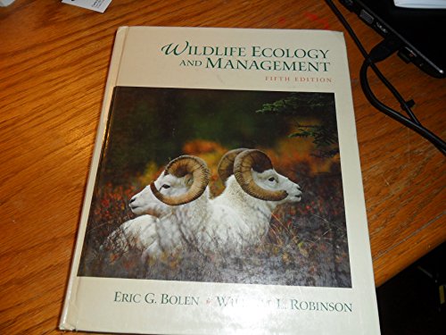 Beispielbild fr Wildlife Ecology and Management zum Verkauf von BooksRun