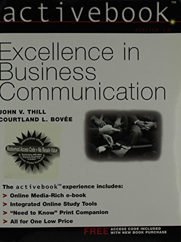 9780130663696: Excellence in Business Communication: Activebook, Version 1.0