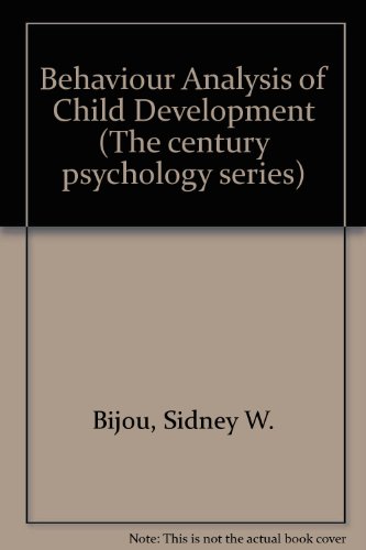 Beispielbild fr Behavior Analysis of Child Development zum Verkauf von HPB-Red