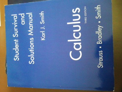 Beispielbild fr Calculus: Student Survival and Solutions Manual zum Verkauf von SecondSale