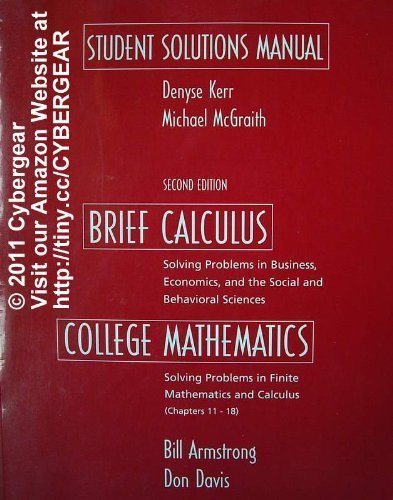 9780130674135: BRIEF CALCULUS WITH APPLICATIONS