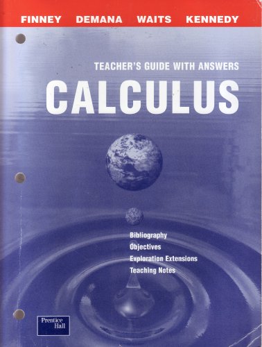 Calculus: graphical, numerical, algebraic, Teacher's resource Package (9780130678188) by Finney