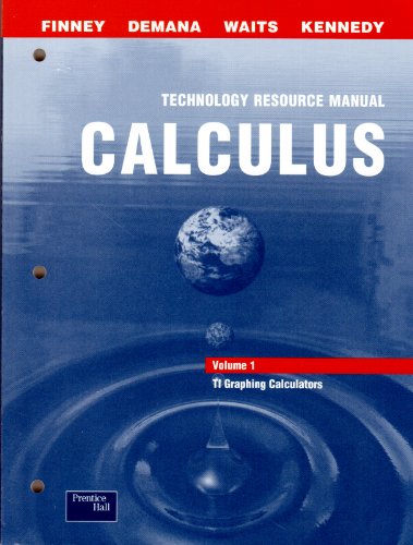 Imagen de archivo de Calculus Technology Resource Manual: Ti Graphing Calculators (1) a la venta por Irish Booksellers