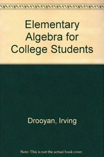 9780130688347: Elementary Algebra for College Students