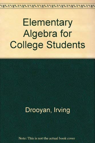 Stock image for Elementary Algebra for College Students for sale by ThriftBooks-Dallas
